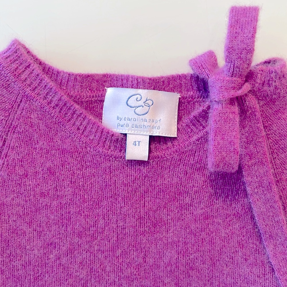 Toddler Girls 100% Cashmere Knit Dress (4T)